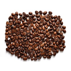 Obraz premium Word Coffee Made with Coffee Beans on White Background isolated on white background