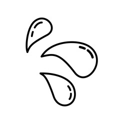 シンプルな水滴イラスト アイコン