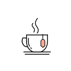 Hot tea dink in the cup.