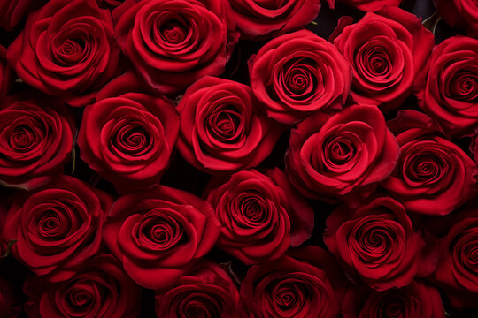 Photo of group of red nice roses