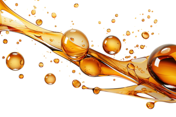 Splash fluid. 3d illustration, 3d rendering. isolated on PNG Background. Generative Ai.