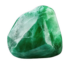 Jade boulder isolated on transparent background