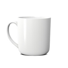 White cup isolated on transparent background, ai technology