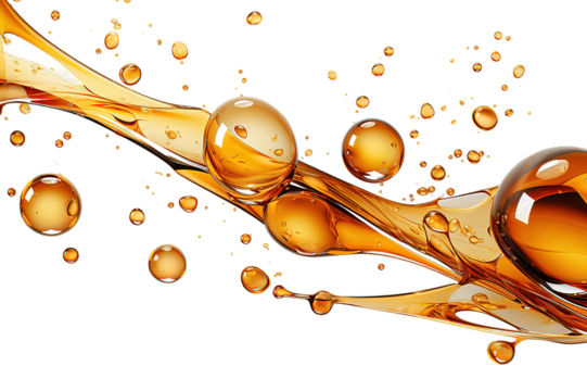 Splash fluid. 3d illustration, 3d rendering. isolated on PNG Background. Generative Ai.