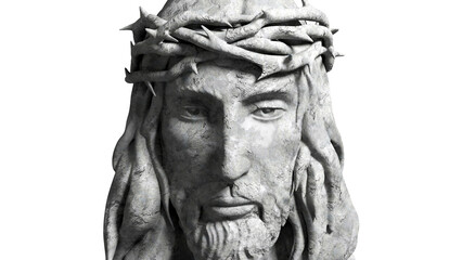 Multi-Purpose Modern 3D Jesus Christ Portrait Plaster Sculpture - obrazy, fototapety, plakaty