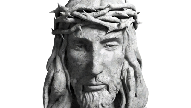 Multi-Purpose Modern 3D Jesus Christ Portrait Plaster Sculpture
