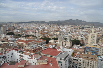 Malaga, tourist city on the coast of Spain, Costa del Sol, 