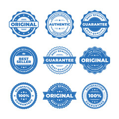 premium quality label badge vector set	