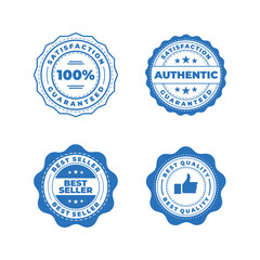 premium quality label badge vector set	