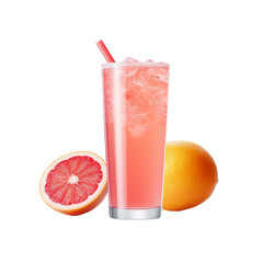 Grapefruit Soda on a white background isolated PNG