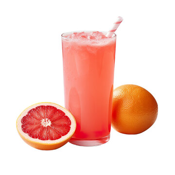 Grapefruit Soda on a white background isolated PNG
