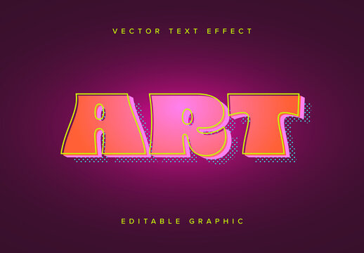 Colourful Layered Text Effect Mockup