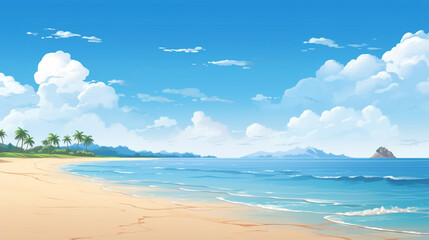 Fototapeta premium Background image of a quiet seaside atmosphere.