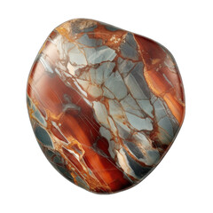 Picasso Jasper stone isolated on transparent background