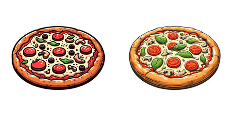 Pizza isolated on a white background