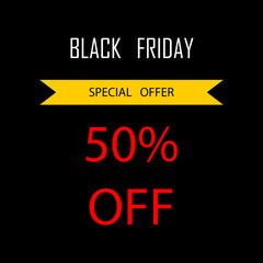 Black Friday Sale. Editable color
