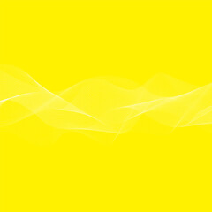  modern simple abstract white color wavy line pattern on yellow color background