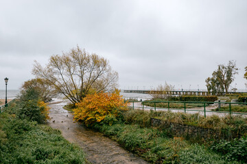 Pier in Gdynia Orłowo in autumn