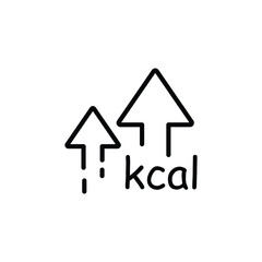 calorie icon vector diet sign kcal icon