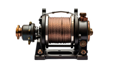 Mind Blowing ATV Winch Isolated on Transparent Background PNG. - obrazy, fototapety, plakaty