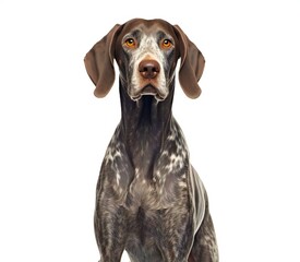 German Shorthaired Pointer dog isolated on a white background