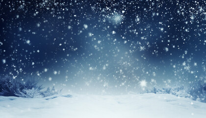 blue christmas background generating by AI technology