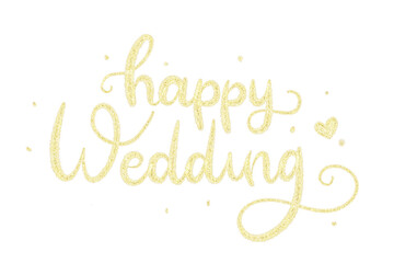 Fototapeta na wymiar gold wedding lettering
