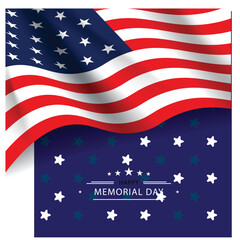 Illustration of the USA national flag