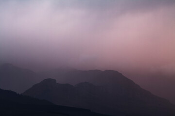 fog in the mountains