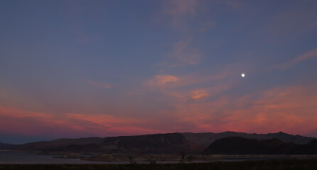Sunset over Lake Mead National Recreation Area, Nevada