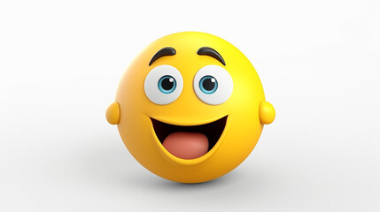 Fototapeta premium 3D rendering Dizzy emoji on white isolated background