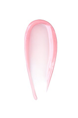 cosmetic smear of balm mask gel on white background