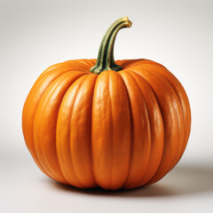 Orange Pumpkins Hyperrealistic Illustration on White Background