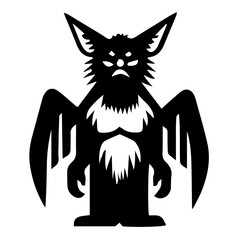 Elusive Batsquatch Vector Icon - Download Cryptid Creature Graphics for Mythical Art, Fantasy Gaming, and Mysterious Legends