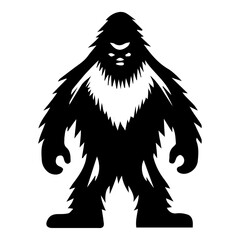 Mystical Yeti Vector Icon - Download Enigmatic Creature Graphics for Fantasy Art, Gaming, and Mythological Design Projects