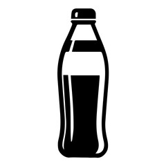 Refreshing Soda Bottle Vector Icon - Premium Beverage Graphics for Download, Ideal for Food and Drink, Marketing, and Web Design