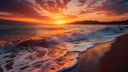 Beautiful sunset on the beach