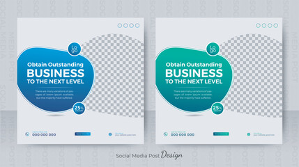 Corporate eye catchy social media post design. Digital and online marketing social media banner design template.