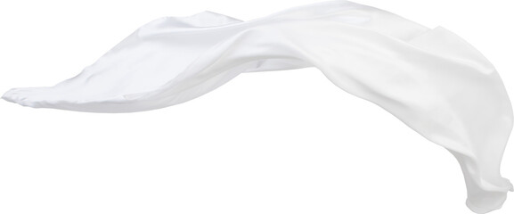 White Falling Fabric isolated on white Background. Fabric PNG, Flaying Fabric PNG  