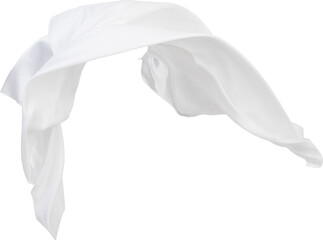 white feather on white background, White Falling Fabric isolated on white Background. Fabric PNG,...