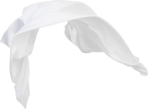 white feather on white background, White Falling Fabric isolated on white Background. Fabric PNG, Flaying Fabric PNG  