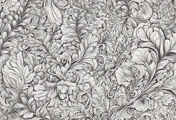 Doodle background pattern. Pattern for your design, sample fills, web page backgrounds, surface textures. Ornamental branches or floral background