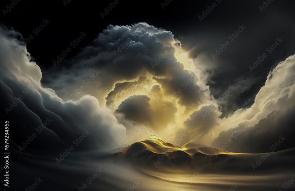 Canvas Prints abstraction is something that is not really an illusion, the sky is gold, a dark background