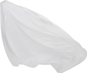 white cotton fabric Isolated In White Transparent Background , White Falling Fabric isolated on white Background. Fabric PNG, Flaying Fabric PNG , hand holding white paper