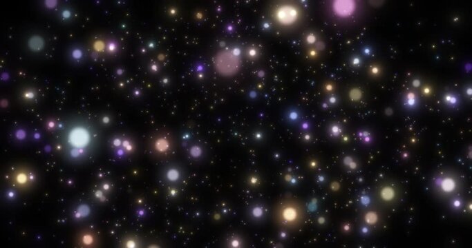 Abstract celebration background. Slow-moving blurred particles.
