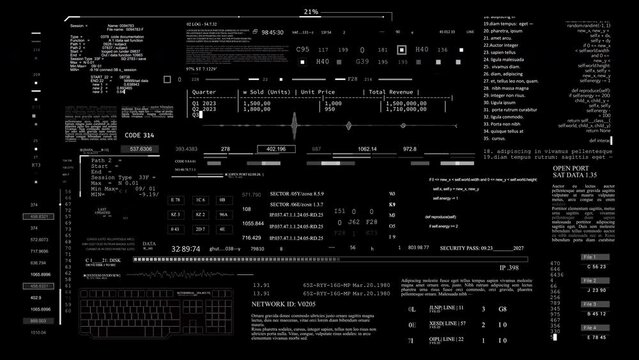 UI HUD technological infographic elements.HUD 2GFX Technology Sci Fi 2D texture.User Interface data display. AI .data text new