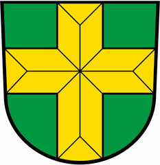Coat of arms of the Almannsweiler community. Germany