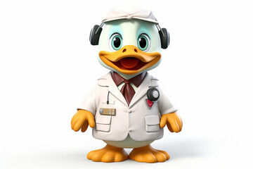 doctor duck cartoon character