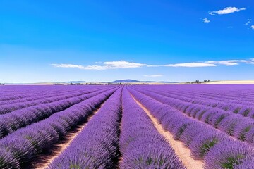 Landscape blooming agriculture lavender france field purple summer provence nature