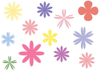 Vector pattern illusration daisy flowers background. Pretty floral pattern for print. Flat design vector.